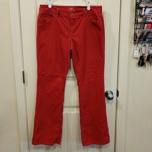 Loft Corduroy Red Boot Cut Pants